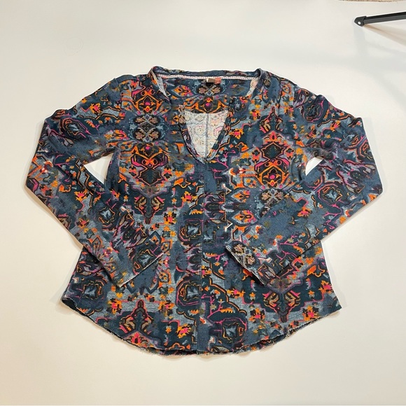 Pilcro | anthropology top | boho | bohemian | SZ small | Aztec pattern - Picture 2 of 13